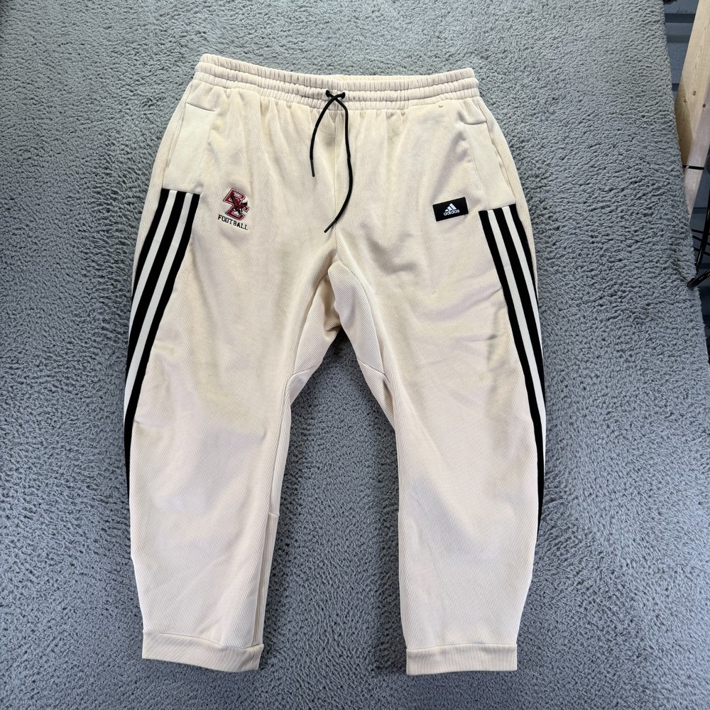Adidas Primegreen‎ Sweatpant Men's 2XL White Polyester Boston Collage Eagles